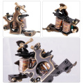 Tattoo Custom Brass Tattoo Machine Gun Handmade 12 Wraps Pure Copper Coils For Liner and Shader M206